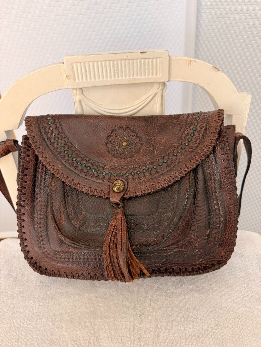 NWT PATRICIA NASK SHOULDER/CROSSBODY LEATHER BAG
